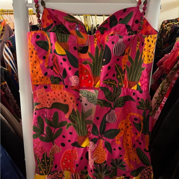 Farm Rio Pop Leopard Mixed Dress - Picture 5 of 5